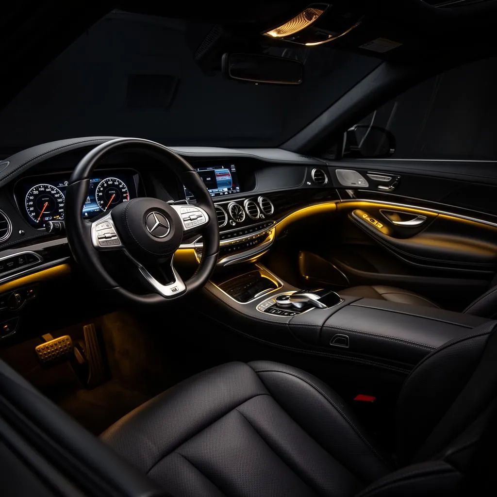 Professional interior auto detailing result showing clean seats and dashboard — We Care Car Care Framingham MA